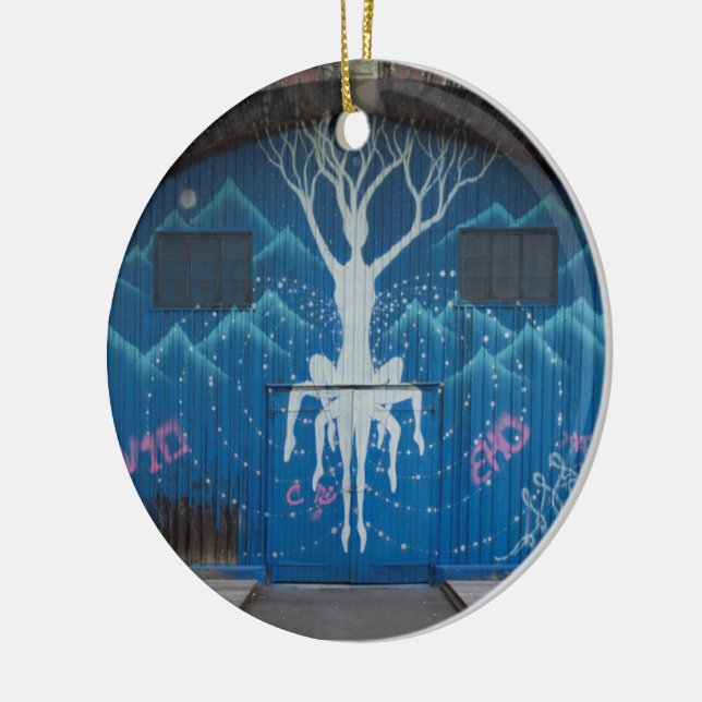 Tree Of Life Graffiti Ceramic Tree Decoration (Left)