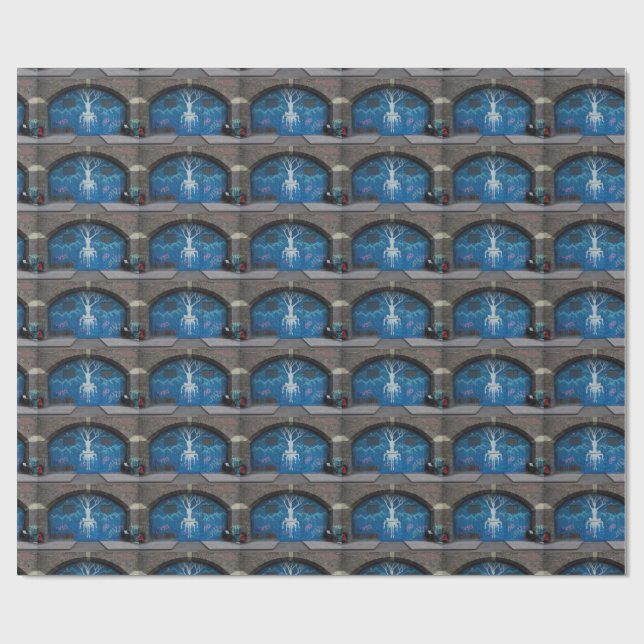 Tree Of Life Graffiti Wrapping Paper (Flat)