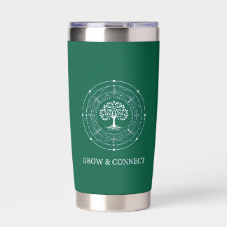 Tree of Life, Grow & Connect, Forest Green Tumbler