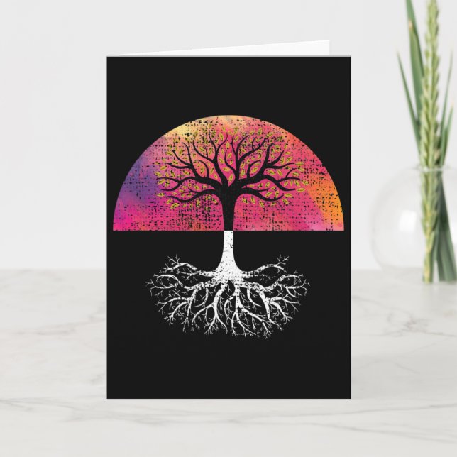 Tree Of Life Growth Tree Of Life Roots Yoga  Card (Front)