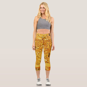 Tree of Life Gustav Klimt Nouveau Capri Leggings