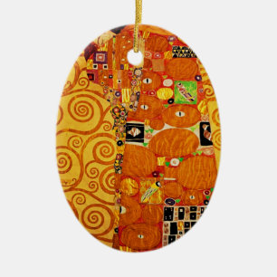 Tree of Life Gustav Klimt Nouveau Ceramic Tree Decoration