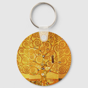 Tree of Life Gustav Klimt Nouveau Key Ring
