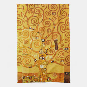 Tree of Life Gustav Klimt Nouveau Tea Towel