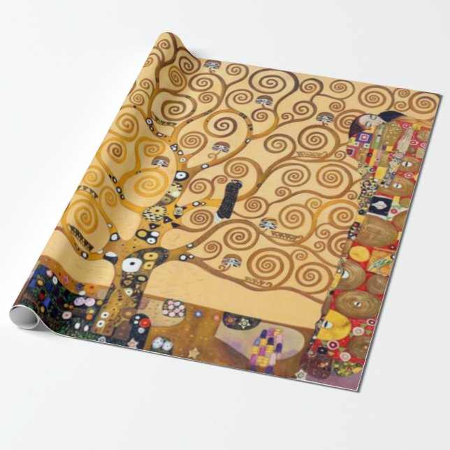 Tree Of Life Gustav Klimt Wrapping Paper (Unrolled)
