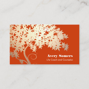 Tree of Life Health and Wellness Orange Nature Business Card