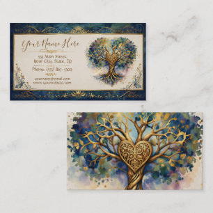 Tree of Life Heart Business Card