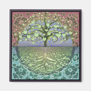 Tree of Life Hearts and Love Magnet