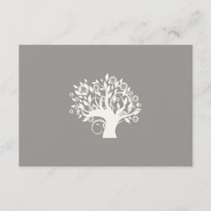 Tree of Life Hebrew Jewish Wedding RSVP Silver