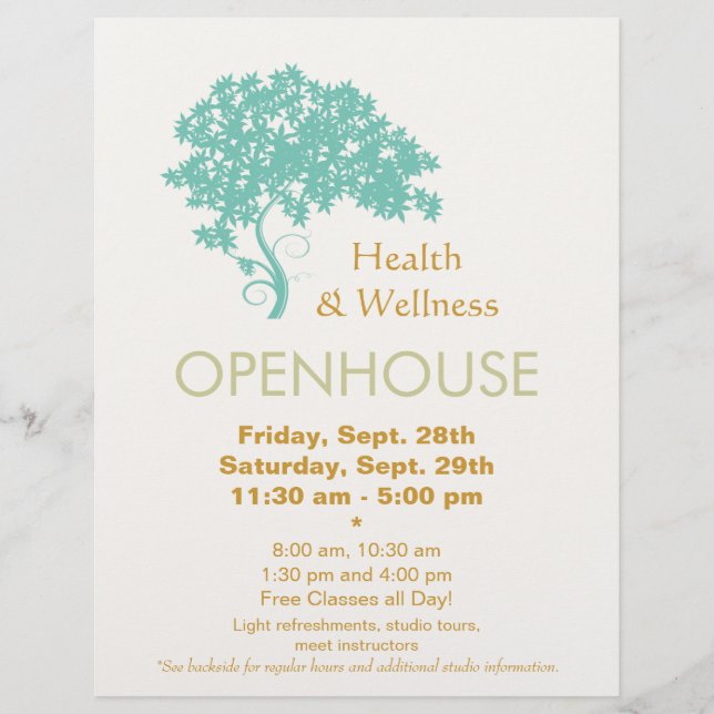 Tree of Life Holistic Health and Wellness Flyer (Front)