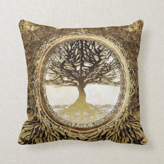 Tree of Life in Brown Cushion