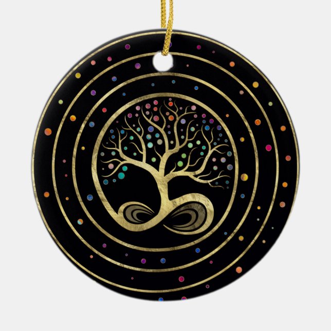 Tree of Life - Infinity Spiral Ceramic Tree Decoration (Front)