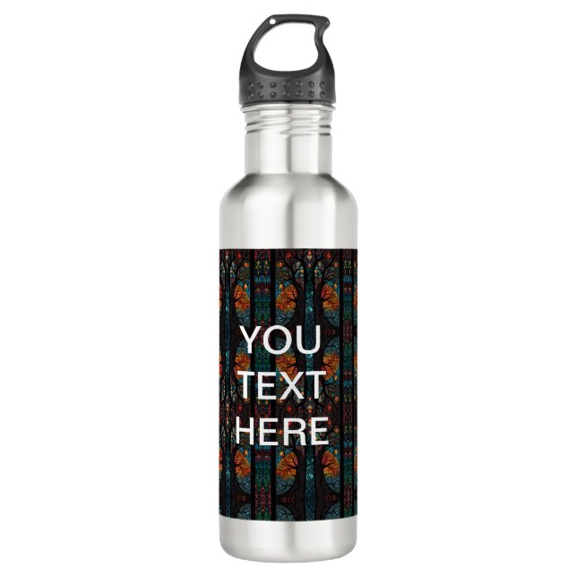 Tree of life Intricate Patterns mirror design 710 Ml Water Bottle (Front)