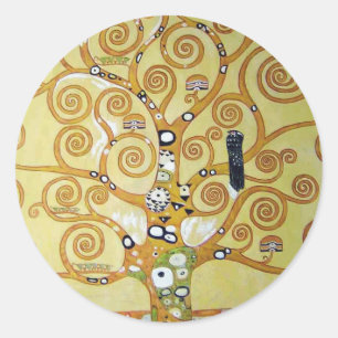TREE OF LIFE - Klimt Classic Round Sticker