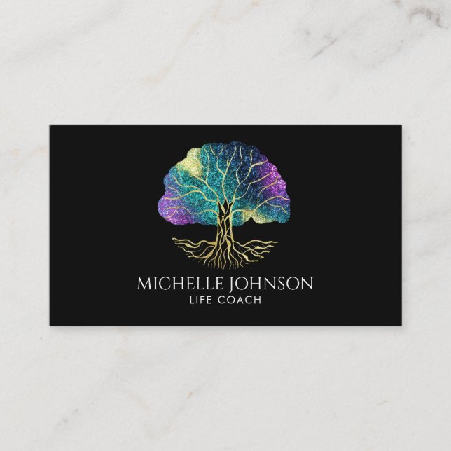 Tree of Life Life Coach Event Planner Yoga Teacher Business Card (Front)