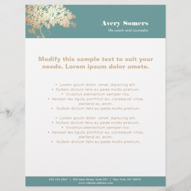 Tree of Life Logo  Health and Wellness Flyer (Front)