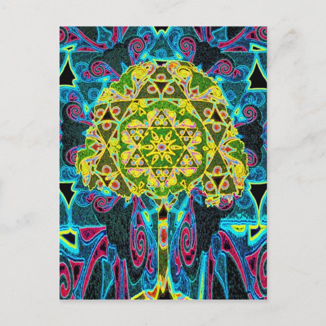 Tree of Life Mandala by Amelia Carrie Postcard (Front)