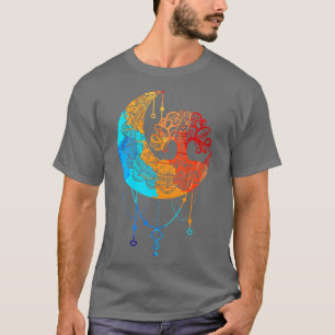 Tree of Life Mandala Moon Chakra Yoga Meditation M T-Shirt
