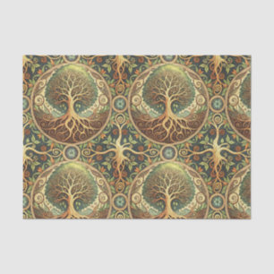 Tree of Life Mandala Spiritual Design Pattern Art Tissue Paper