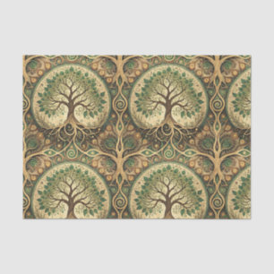 Tree of Life Mandala Spiritual Design Pattern Art Tissue Paper