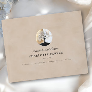 Tree of Life Memorial Beige Custom Guest Book