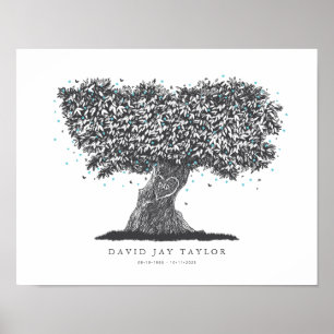 Tree of Life Memorial Gift for the Loss of Dad Poster