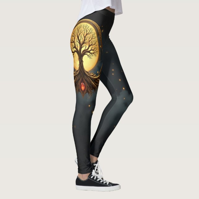 Tree of Life – Moonlit Enlightenment Leggings (Right)