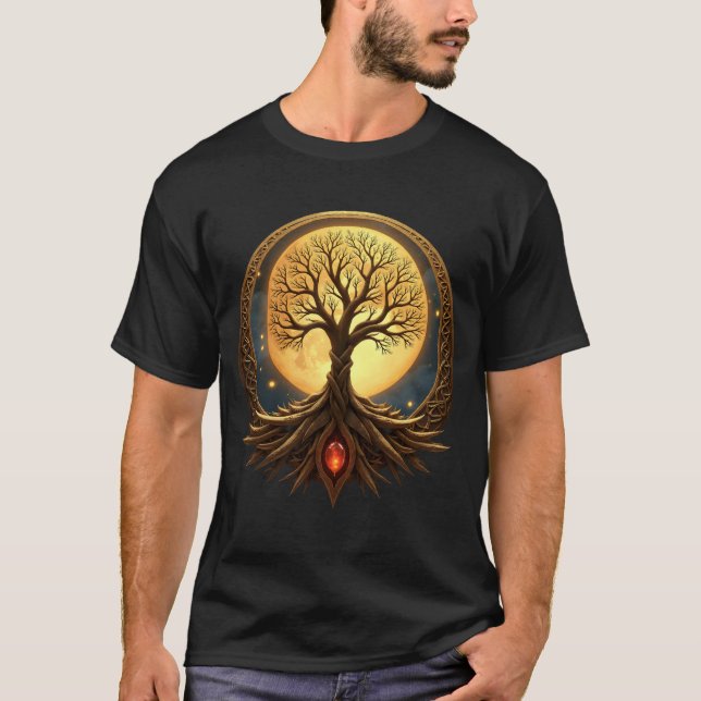 Tree of Life – Moonlit Enlightenment T-Shirt (Front)