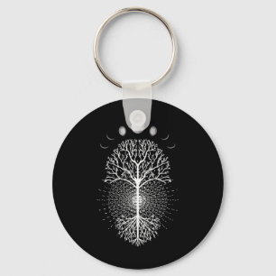 Tree Of Life Moons Phases Cool Meditation Yoga Lov Key Ring