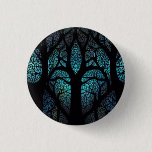 Tree of Life - Mystic Forest Mosaic 3 Cm Round Badge