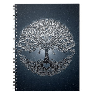 Tree of Life Nova Blue Spiral Notebook