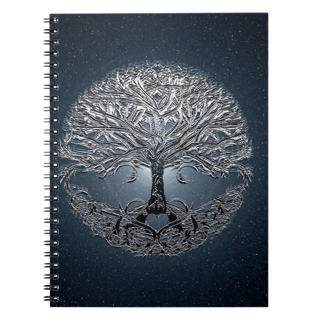 Tree of Life Nova Blue Spiral Notebook (Front)