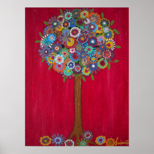 TREE OF LIFE PAINTING POSTER