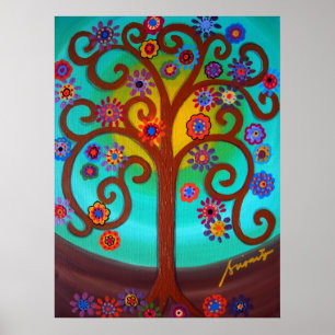 TREE OF LIFE PAINTING POSTER