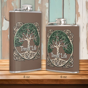 Tree of Life Paper Quilling Hip Flask