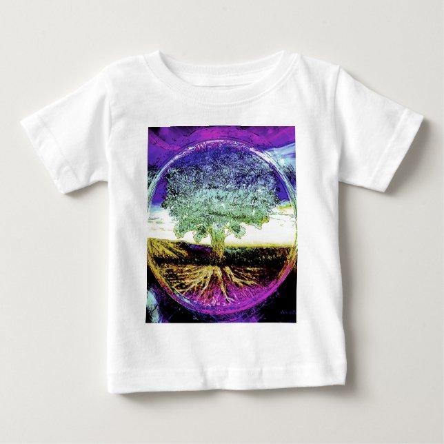 Tree of Life Peaceful Living Baby T-Shirt (Front)