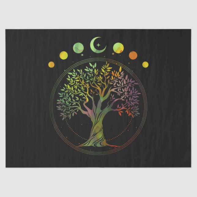 Tree of Life Phases of the Moon Tissue Paper (Front)