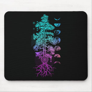 Tree Of Life Phases Of The Moon Yoga Chakra Gift Mouse Pad