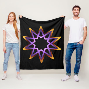 Tree Of Life Purple Orange Star Symbol Fleece Blanket