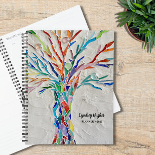 Tree Of Life Rainbow Colours Custom Name 2023  Planner