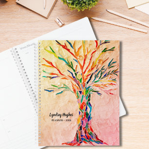 Tree Of Life Rainbow Colours Custom Name Planner