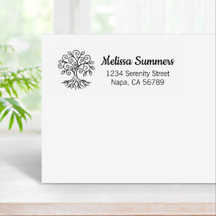 Tree of Life Return Address Rubber Stamp