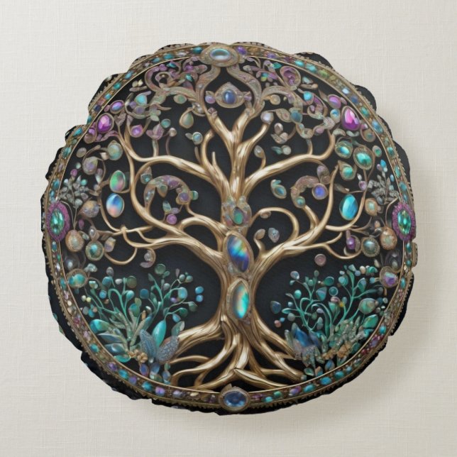 Tree of Life  Round Cushion (Front)