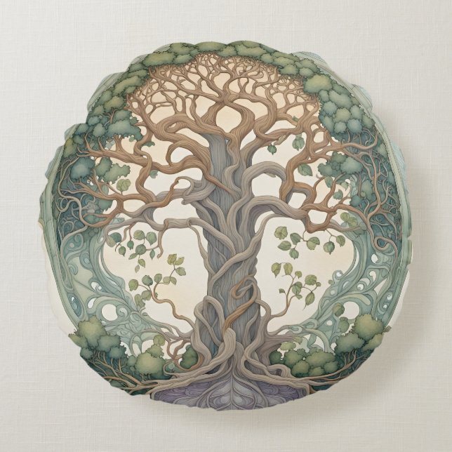 Tree of Life Round Cushion (Front)