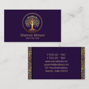 Tree of Life Round Logo Business Card