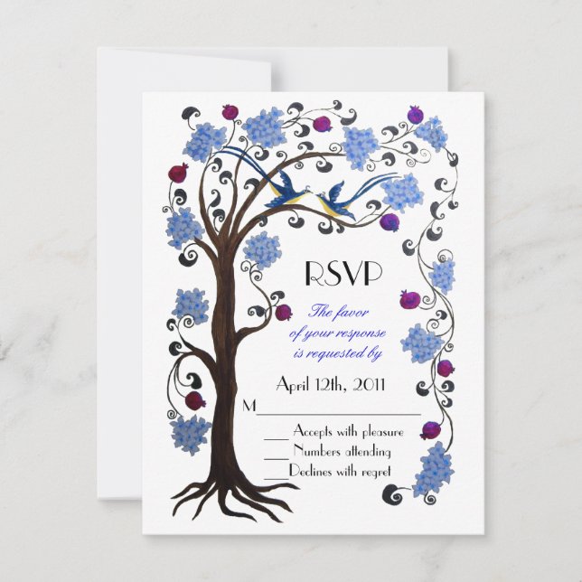 Tree of Life RSVP blue/white (Front)