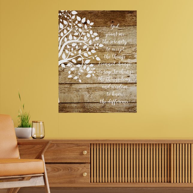 Tree of life serenity prayer  poster (Living Room 2)