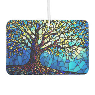 Tree of Life Shattered Glass Mosaic Car Air Freshener