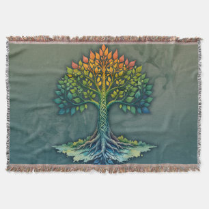 Tree of Life Shifting Dawn Throw Blanket