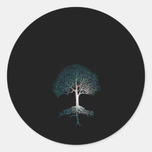 Tree of Life Silent Night Classic Round Sticker